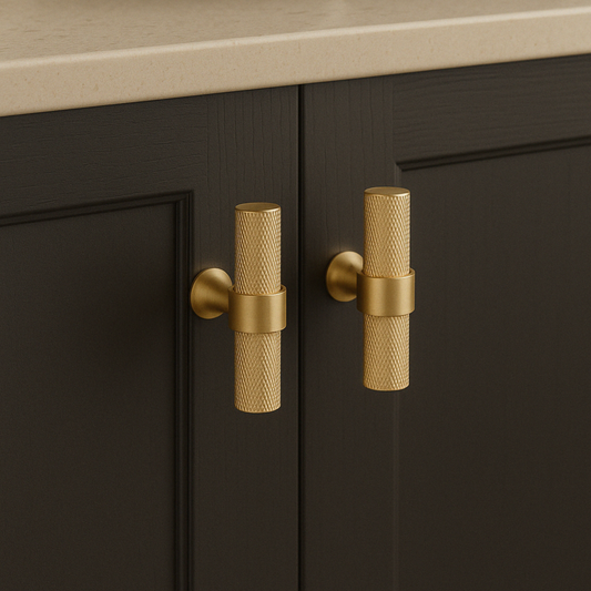 Fiza T-Bar Brass Cabinet T-Bar