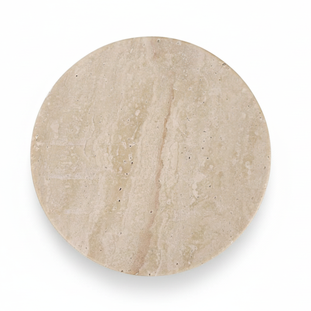 Halo Round Travertine Coaster