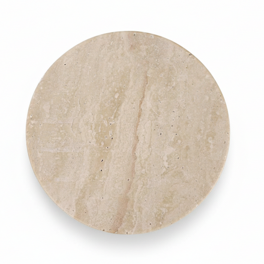 Halo Round Travertine Coaster