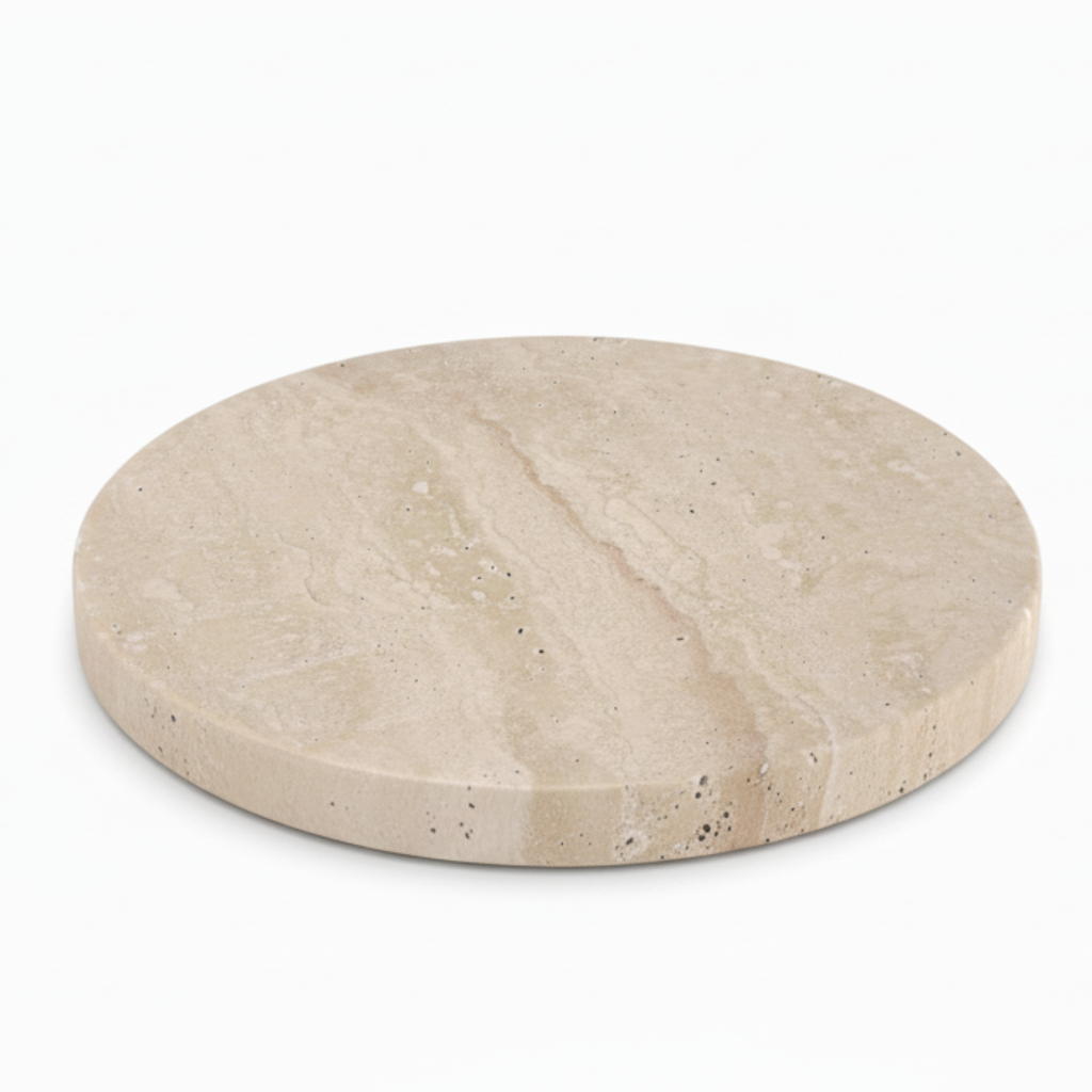 Halo Round Travertine Coaster