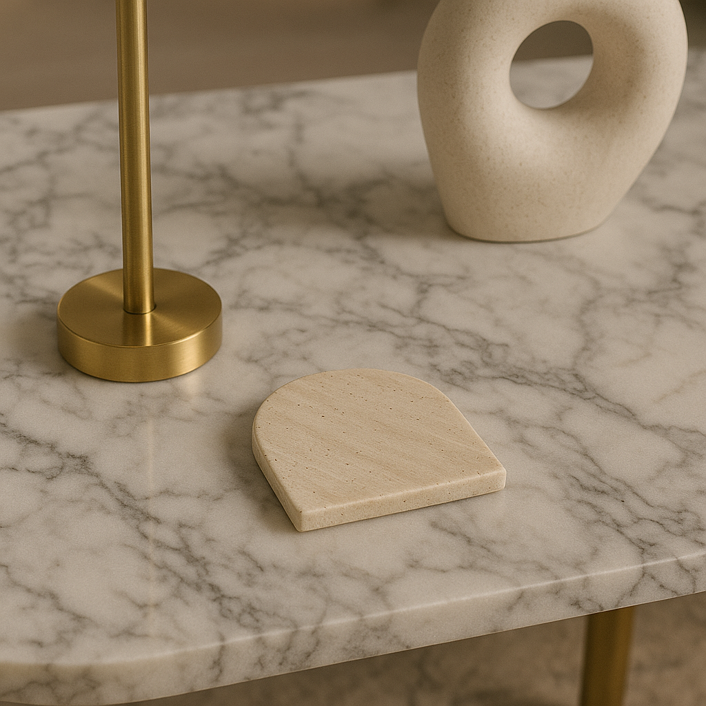 Summa - Arch Marble Travertine Coaster
