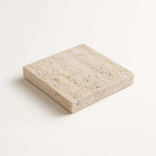 Elegance Square Travertine Coaster