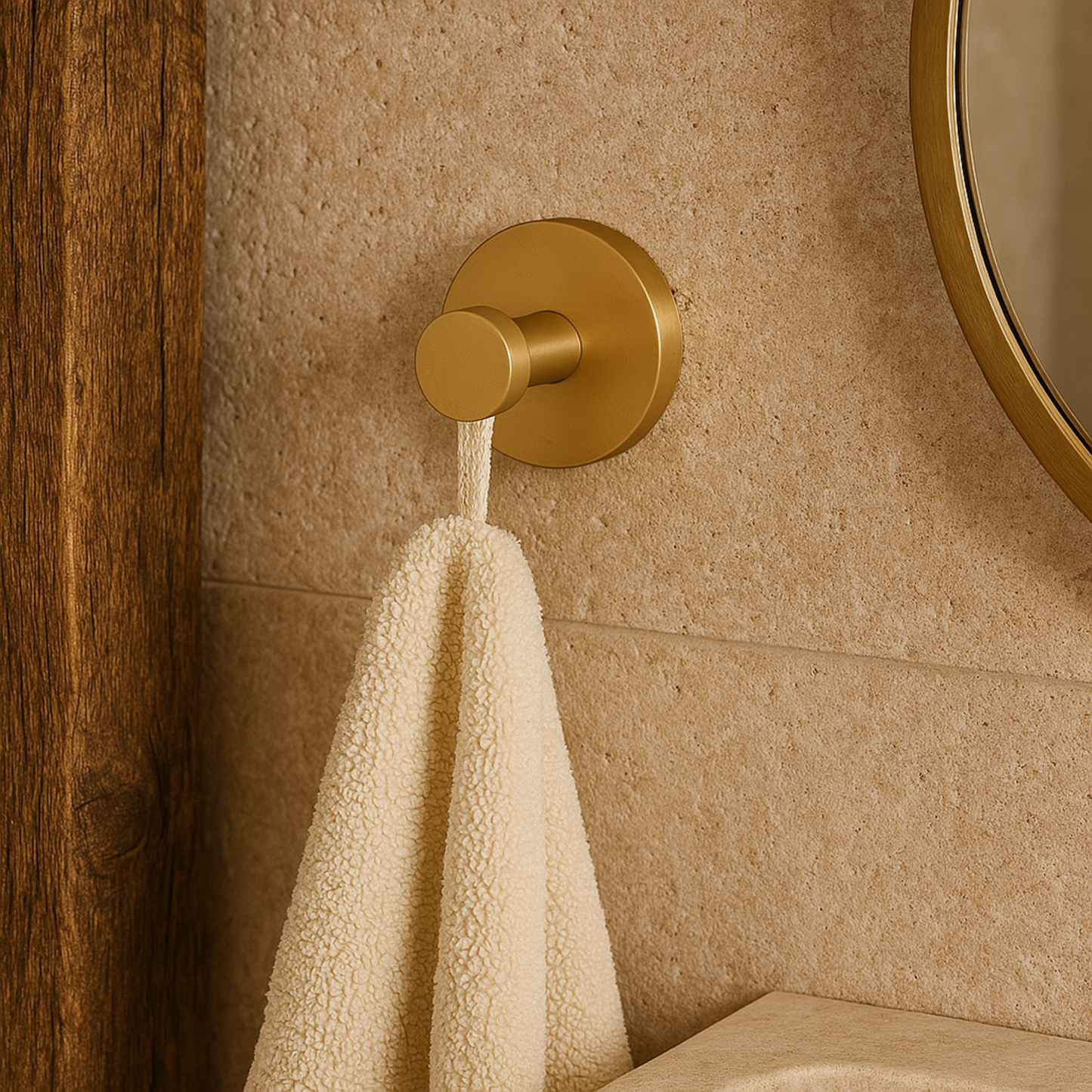Vernik Brass Bathroom Hook