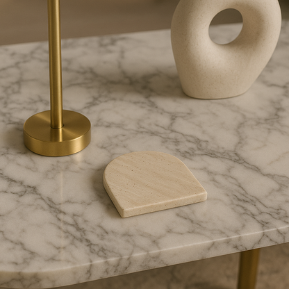 Summa - Arch Marble Travertine Coaster